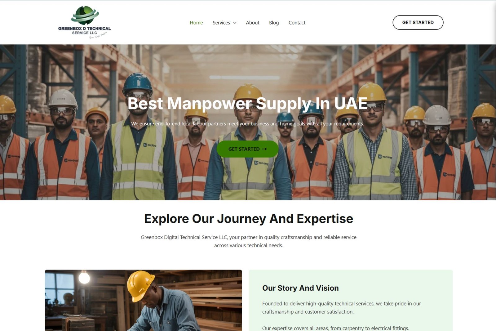 Greenbox DTS website design project